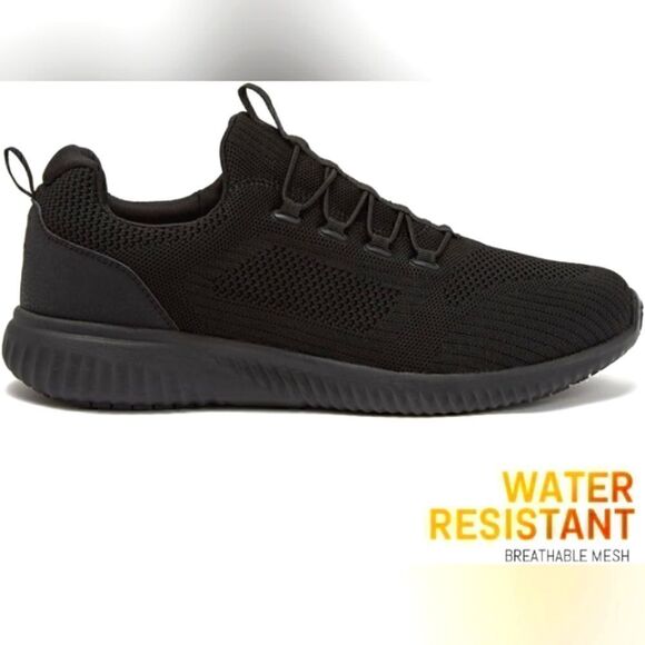 (S-RD275) Avia Anchor SR Mesh Slip On Black Non Slip Shoes for Men Sz 7 WIDE